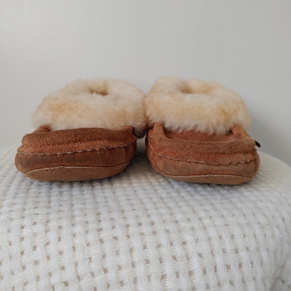 Laurentian Chief Suede Leather Sheepskin Fur Moccasins Beaded Size 6 / 6.5 - Picture 11 of 15